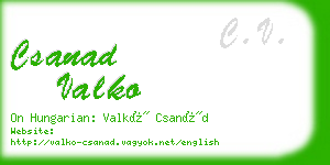 csanad valko business card
